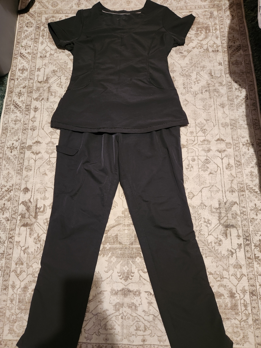 Black Women's Scrub Set - Top & Pant